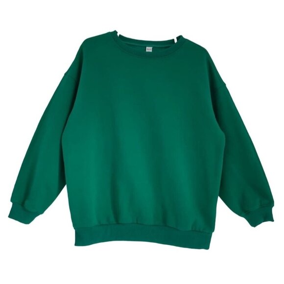 Caracilia, vintage Green Long Sleeve Sweatshirt Rayon Polyester Blend XS NWT - Picture 1 of 8